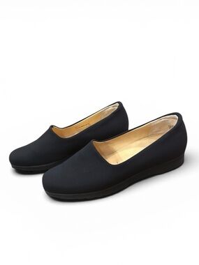 Peter Kaiser Stretch Loafers Scalloped Bottom Casual Comfort Women’s 6.5 Black